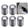 Ajxn 5 PCS Dog Paw Style Tubeless Valve Cover, 0.62"