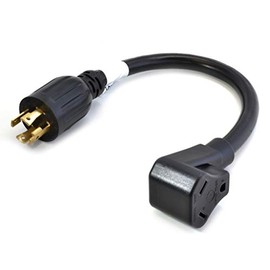 Ceptics 1.5-Ft 30-Amp Generator to RV Power Cord L14-30 to TT-30R | 4-prong locking plug | 30A, 125/250V