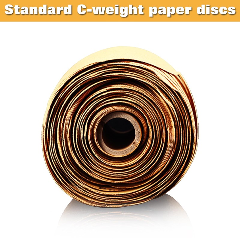 SPEEDWOX 100 Pcs 80 Grit Sandpaper Roll 5 inch Round