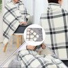 DEWEL Throw Blanket, Worn Blanket, Button, 31.5 x 51.2 inches