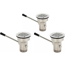 Kratos 3.5" Waste Drain Valve with Lever Handle, for Commercial Compartment Sinks - 3/Pk (29N-223)