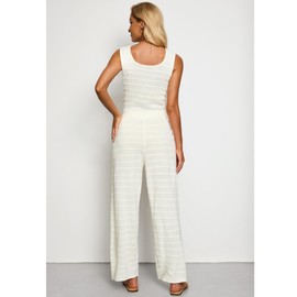 luvamia Two Piece Sets for Women Summer Women's Two Piece Clothing Sets for Going Out 2 Piece Outfits Spring Outfits for Women 2024 Summer Set Cream White XX-Large Fits Size 20 / Size 22