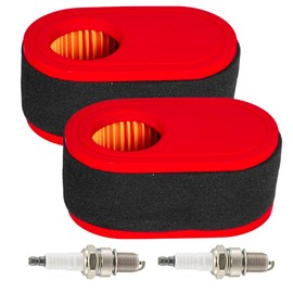 Carkio 937-05065 951-12260 Air Filter Spark Plug for MTD Yard Machines Troy-Bilt Cub Cadet Engine 178-L0 178-LU 4P90HU 4P90JHA 4P90JT 4P90JU 4P90M0 4P90MU (2 Sets) )