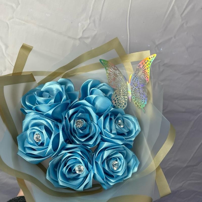 handmade Mini ribbon flower bouquets (read description for sizing) -
