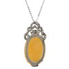 Women's Pendant with Chain Made of 925 Silver Oxidised with