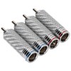 4Pcs RCA Sound Plug Chrome Plated Welding Phono RCA Male