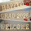 LED Marquee Letters, White 26 Alphabet Light Up Letters, Battery