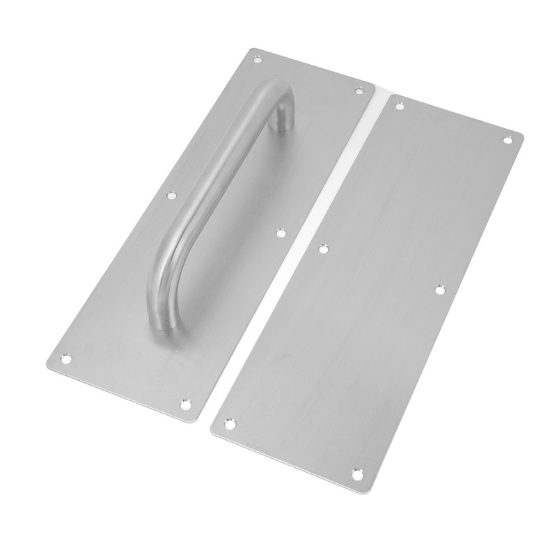Pull Push Door Plate Handle with Screws 304 Stainless Steel