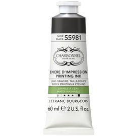 Lefranc Bourgeois Charbonnel Professional Printing Waterwashable Ink, 60ml (2-oz) Black 55981