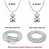 Mens Hip Hop Iced Out Chain Necklaces Silver Gold Monkey