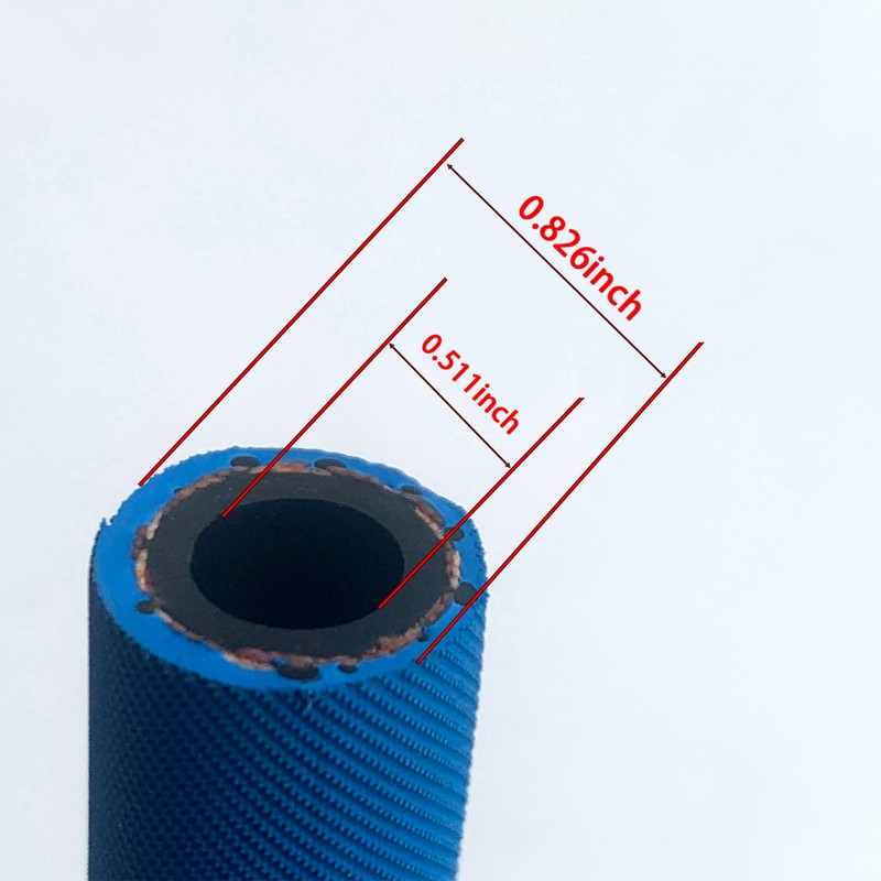 15FT Fuel Line Hose 1/2" 13mm High Pressure Hose 2.8Mpa