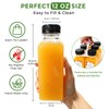 12oz Plastic Juice Bottles with Caps (24 Pack) – Reusable
