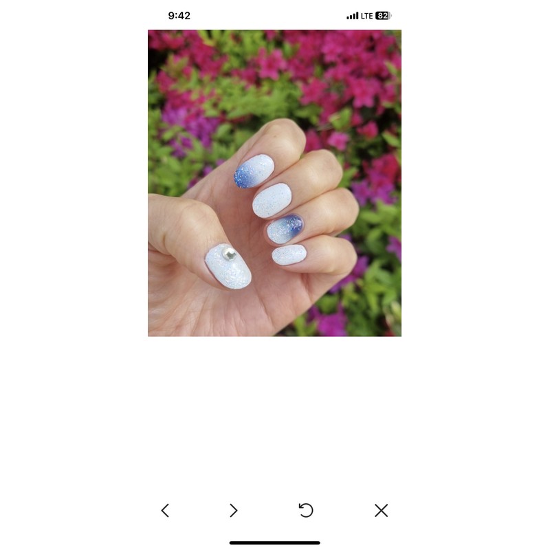 Dara Beauty April Art of the MonthTwo-tone Gra Ribbon Nails❣