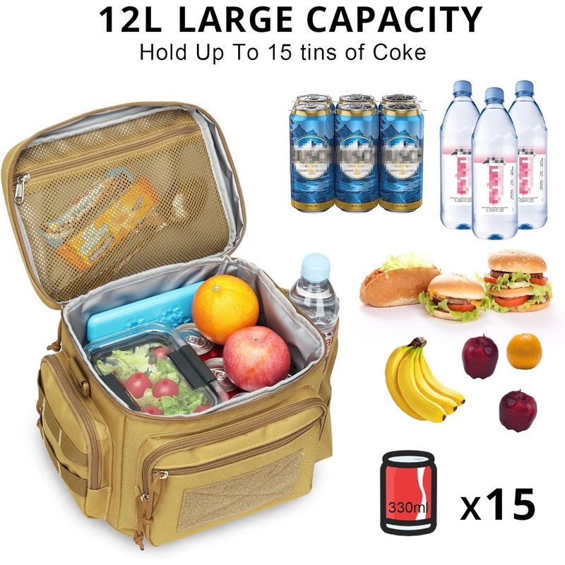 Tactical Lunch Bag for Men, Insulated Leakproof Lunch Box for