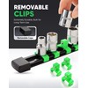 ALOANES 9PC ABS Socket Organizer, Socket Rails Fit 3/8 inch