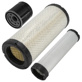 Caltric Air & Engine Oil Filters For John Deere 3046R 3120 3320 3520 3720 4044M