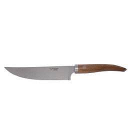 Laguiole en Aubrac Cuisine Gourmet Stainless Fully Forged Steel Made In France Cook's Chef 's Knife With Walnut Wood Handle, 7-in / 17.8cm