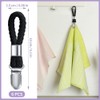 HUATEEN 6 Pack Black Towel Clips - 11.5cm Sturdy Hanging