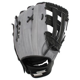 SSK Z5 Craftsman Outfield Baseball Glove – Deep Pocket 12.25" - 12.5” - 12.75” – Right & Left Hand Throw (Grey/Black - H Web, 12.75" - Right Hand Throw)