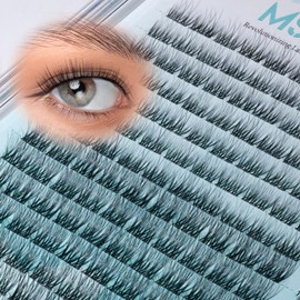 MSCICI AuraVenus.03 Short Lash Clusters 9-12mm D Curl Soft Invisible Lash Band DIY Daily Natural Look Eyelash Extensions Natural Makeup Wispy Lashes Individual Eyelashes Clusters Without Glue Tweezers