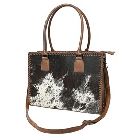 American Darling Briefcase Hair On Genuine Leather Western Women Bag | Handbag | Leather Briefcase Bag Bag | Weekend Bag | Travel Briefcase Bags | Briefcase Bag for Women | Leather Briefcase Bag Bag