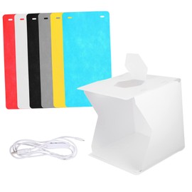 KONTONTY Portable 20cm Mini Photo Studio Box Photography Lightbox for Jewelry Camera