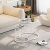 Garden 4 you Nesting Coffee Table, 23.6" Round Coffee Table
