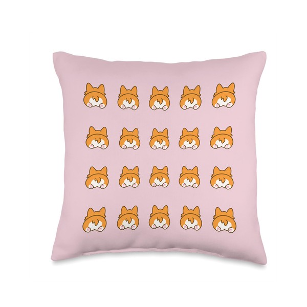 Corgi Butt Multiple Funny Corgi Dog Butts Throw Pillow