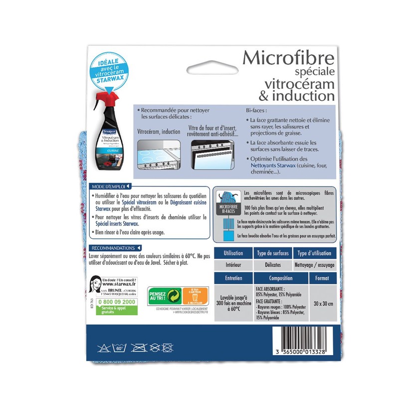 Starwax Microfibre Glass Ceramic Induction Pack of 4