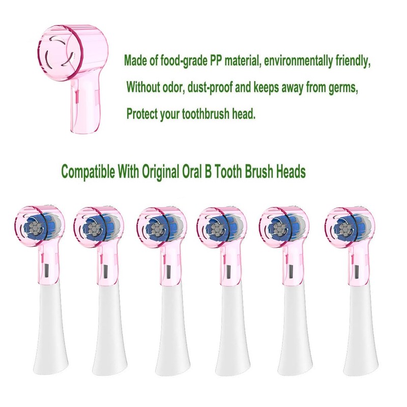 HORNORM Electric Toothbrush Travel Case for Oral-B Toothbrushes & 6Pcs