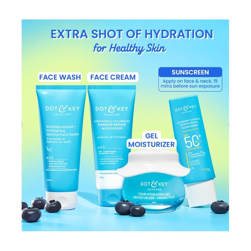 Dot & Key Blueberry Hydrate Barrier Repair Sunscreen, SPF 50+