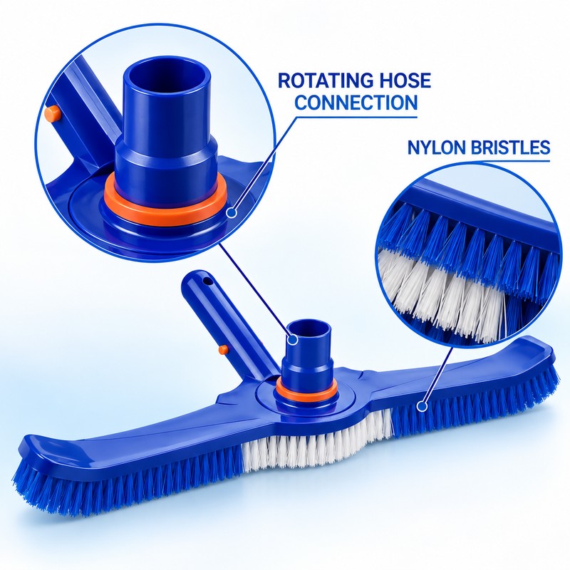 20 Inch Pool Vacuum Brush Head, K-1028 Underwater Suction Cleaner