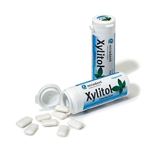 12 x miradent Xylitol Chewing Gum Dental Care Chewing Gums Pack of 30 Peppermint (12 x 30 g)