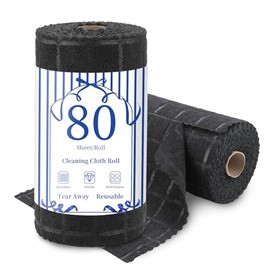 Ferdilan - Paquete de 80 paños de limpieza de microfibra en rollo, trapos sin pelusa, toallas de papel y toallas reutilizables desprendibles, trapos d