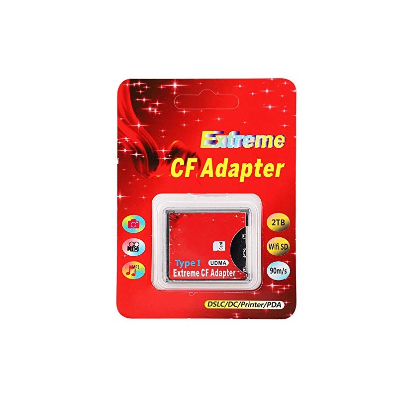 ASHATA Cámara Adaptador de Tarjeta SD a CF, Tarjeta de