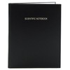 BookFactory Scientific Notebook, Black, 96 Pages, Grid Format, 8.875x11.25 Inches