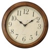 CHIRAY 16-Inch Solid Wood Silent Non-Ticking Decorative Wall Clock with