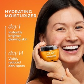 Olay, Vitamin C MAX Face Moisturizer, Brightening Cream for Women, Hydrating, Evens Tone, Dark Spot and Hyperpigmentation Reduction, Glowing Skin Care