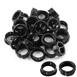 Uenhoy 30 Pcs Opened Snap Bushing 1" Mounting Dia Nylon Snap in Cable Hose Bushing Grommet Protectors OSB-26