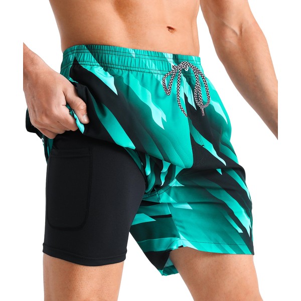 APTRO Mens Swimming Shorts Swimming Trunks Men Compression Liner Swim