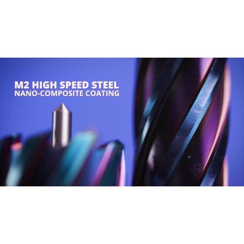 Drill America 1/2" X 1" NACO Blue (Nano-Composite) Coated Annular