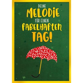 bentino PopUp Birthday Card with Music Effect, Playing the Song Comptine d'un Autre été (Cover), DIN A5 Set with Envelope, Atmospheric Greetings Card, Original Greeting Card