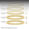 HERIER Gold Bracelets for Women 14K Gold Plated Stretch Gold