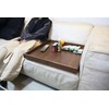 BARsics 24x24 inches Square Walnut Wooden Ottoman Tray, Large Living