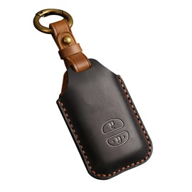 Kinotaka Exclusive Design for Toyota Genuine Leather Smart Key Case Prius 30 Series 2-Button Prius α・Aqua・86・Vitz・Corolla etc. Exclusive Design Smart Keychain Accessory, Black