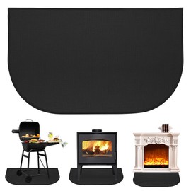 LYPPUL Hearth Rugs for Fireplaces, 102x50CM Fireproof Indoor Fireplace Mat, Outdoor Flame-Resistant Pad Fiberglass Rug, Hearth Pad Protection Mat, Ember Protection Mat for Fireplace Stove