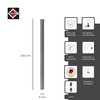 INEFA Plastic Downpipe 200 cm DN 50, Anthracite, Gutter Accessories,