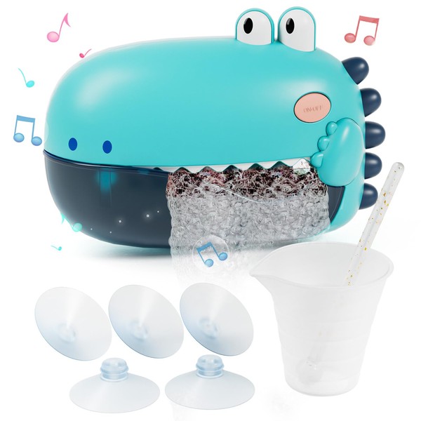 Lehoo Castle Bubble Machine for Bathtub, Baby Bath Toys, Dinosaur