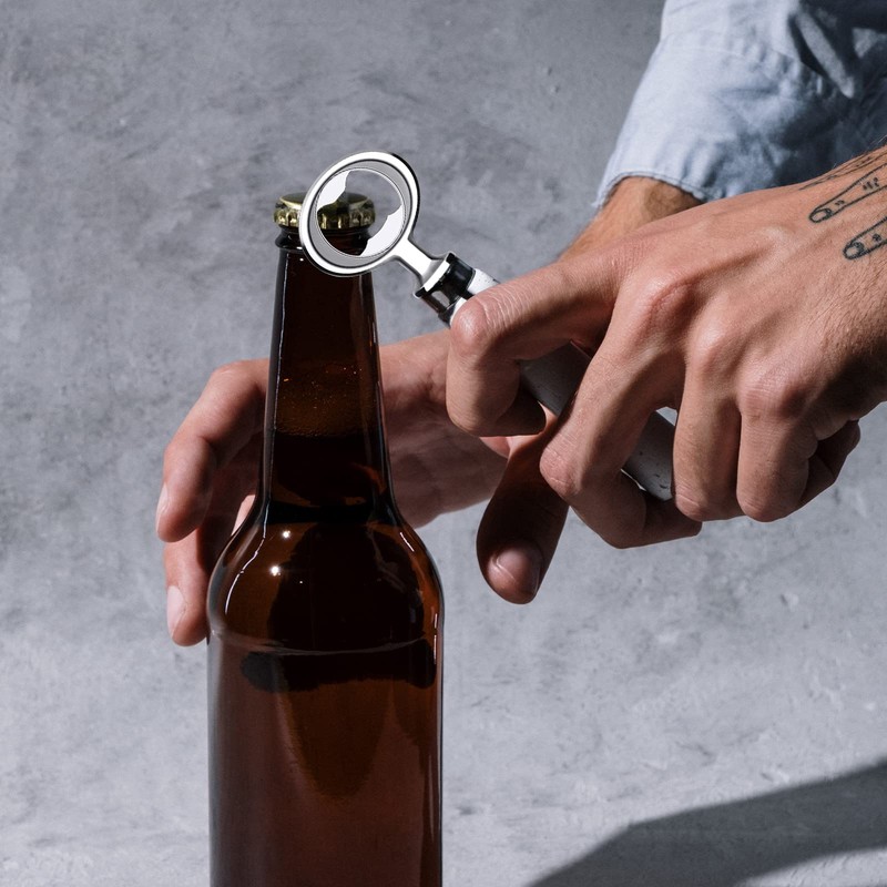 Ohiyoo Metal Bottle Opener Kits 8 Pack Blank Stainless Steel