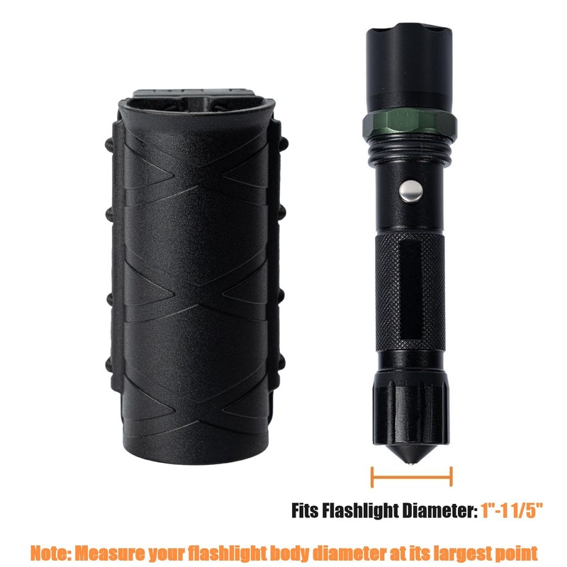 TACNEX Flashlight Holder for Duty Belt Tactical MOLLE Torch Holster